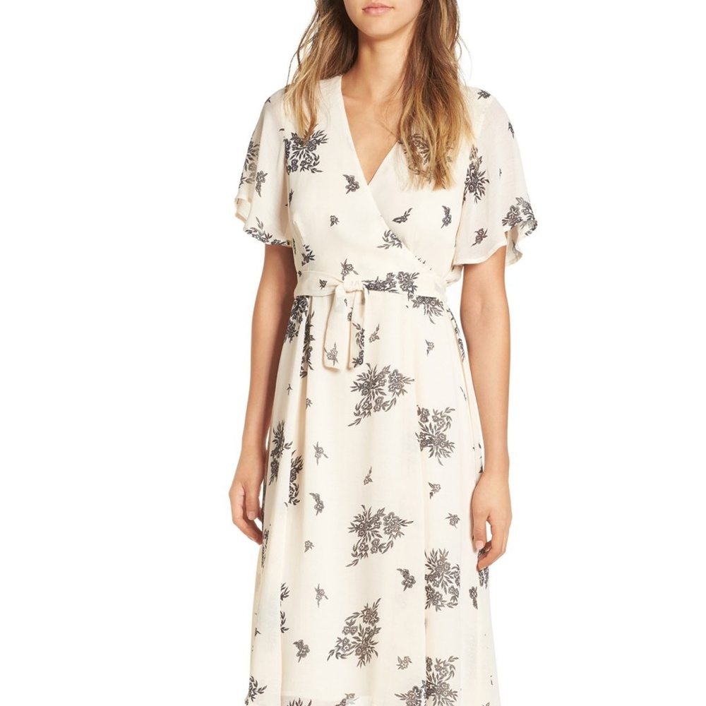 Nordstrom June & Hudson Floral Print Wrap Dress